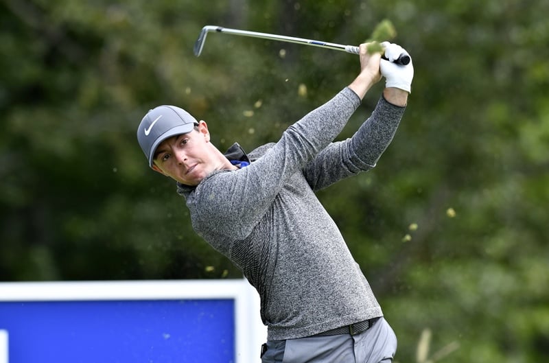 rory mcilroy hits his tee shot on the 17th hole photo reuters mark konezny usa today sports