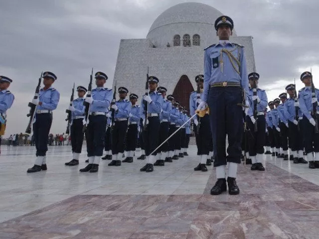 a change of guard ceremony was held at the quaid s mausoleum where cadets of the paf risalpur assumed the guard duty photo express a change of guard ceremony was held at the quaid s mausoleum where cadets of the paf risalpur assumed the guard duty photo express