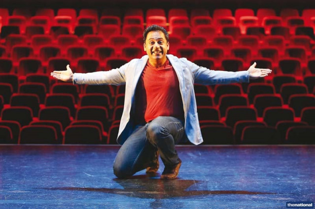qureshi performs for a dubai based comedy troupe called desi racy photo file qureshi performs for a dubai based comedy troupe called desi racy photo file