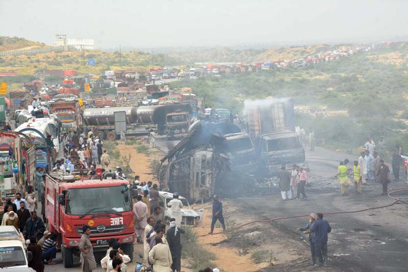 the accident led to a massive traffic jam for around seven hours as several cars including heavy vehicles piled up on both tracks of the super highway photo rashid ajmeri express