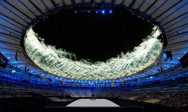 performers operate a dummy during the opening ceremony of the rio 2016 paralympic games at the maracana stadium in rio de janeiro on september 7 2016 photo afp performers operate a dummy during the opening ceremony of the rio 2016 paralympic games at the maracana stadium in rio de janeiro on september 7 2016 photo afp