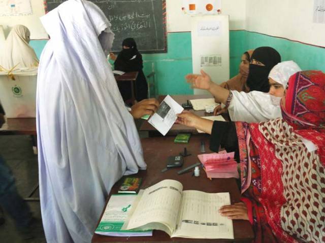 some malir residents run from pillar to post to cast their vote photo express