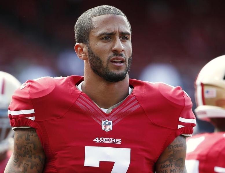 san francisco 49ers quarterback colin kaepernick stands on the field before their nfl pre season football game against the denver broncos in san francisco california photo reuters