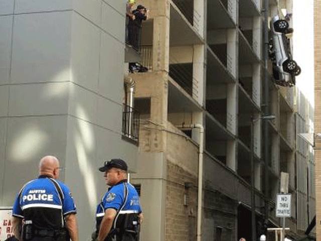 the 24 year old man failed to stop when pulling into a rooftop spot of a parking garage photo reuters