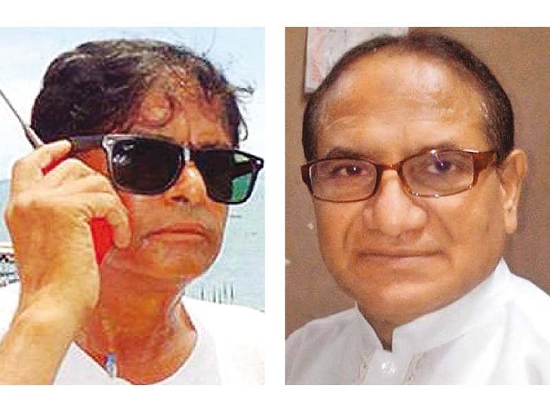 qaiser mastana left and munir nadir right passed away recently photos file