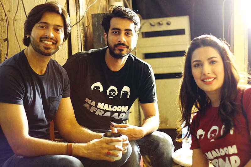 actors fahad mustafa and mehwish hayat made their debut with nabeel qureshi s na maloom afraad photo file