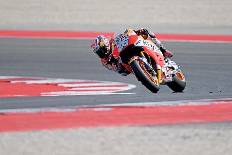 pedrosa s first place finish in san marino saw him move up from fifth to fourth in the championship standings with 145 points photo afp