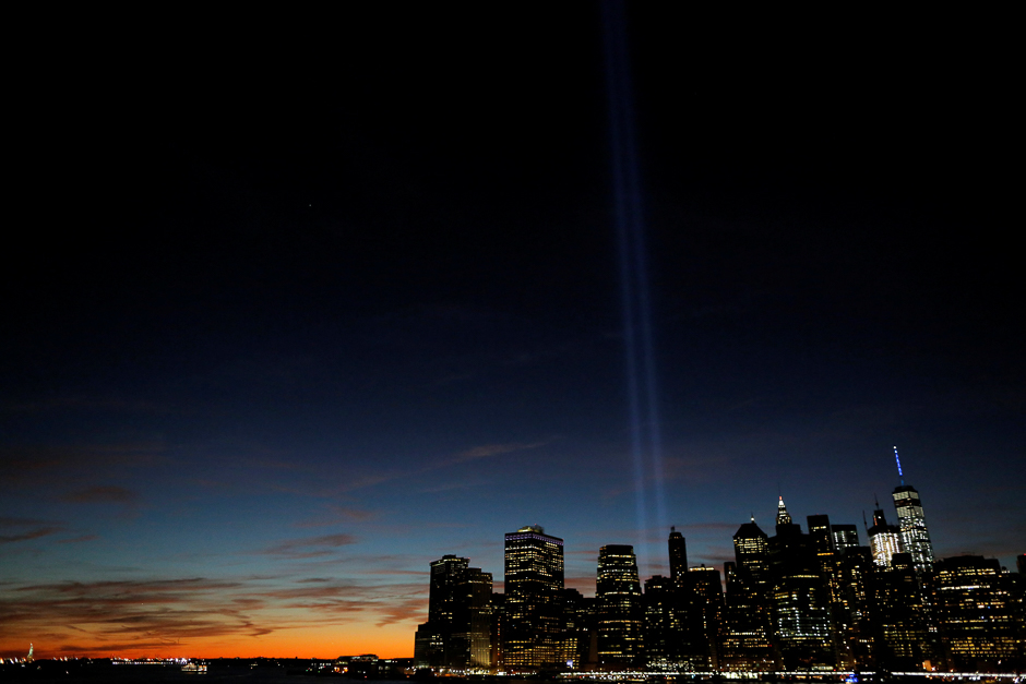 the tribute in light shines on the 15th anniversary of the 9 11 attacks in manhattan new york us photo reuters