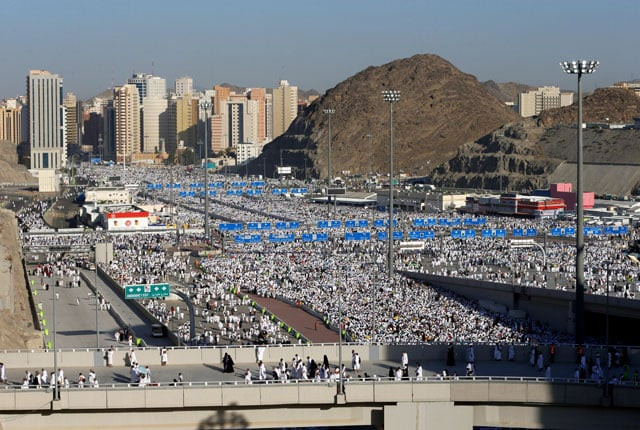 muslim pilgrims walk on roads as they head to cast stones at pillars symbolising satan during the annual hajj pilgrimage in mina on the first day of eidul azha near the holy city of makkah saudi arabia september 12 2016 photo reuters muslim pilgrims walk on roads as they head to cast stones at pillars symbolising satan during the annual hajj pilgrimage in mina on the first day of eidul azha near the holy city of makkah saudi arabia september 12 2016 photo reuters