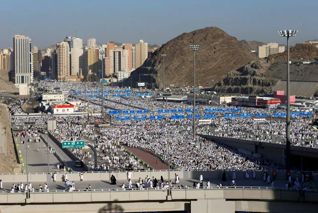muslim pilgrims walk on roads as they head to cast stones at pillars symbolising satan during the annual hajj pilgrimage in mina on the first day of eidul azha near the holy city of makkah saudi arabia september 12 2016 photo reuters muslim pilgrims walk on roads as they head to cast stones at pillars symbolising satan during the annual hajj pilgrimage in mina on the first day of eidul azha near the holy city of makkah saudi arabia september 12 2016 photo reuters
