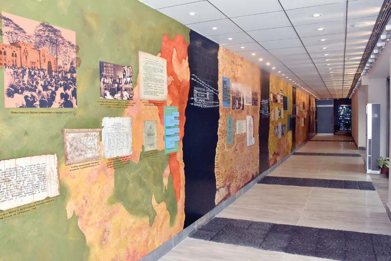 a general view of the gali e dastoor the constitution gallery on the first floor of the parliament house photo express