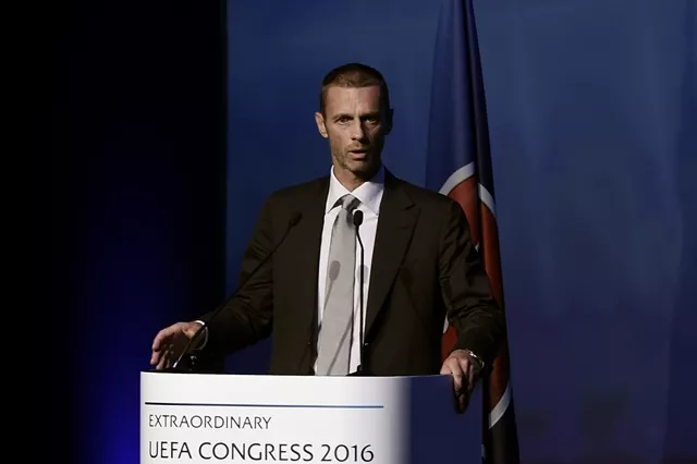 slovenia 039 s aleksander ceferin candidate for the uefa presidency delivers a speech during the opening of the 12th extraordinary uefa congress in lagonissi some 40 kilometers south of athens on september 14 2016 photo afp slovenia 039 s aleksander ceferin candidate for the uefa presidency delivers a speech during the opening of the 12th extraordinary uefa congress in lagonissi some 40 kilometers south of athens on september 14 2016 photo afp