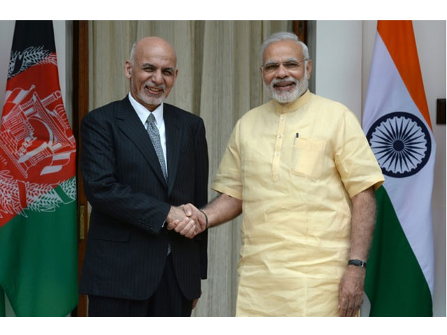 afghan president ashraf ghani left and indian prime minister narendra modi meet in new delhi on september 14 2016 photo afp