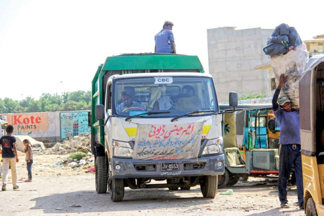 a vehicle of cbc for lifting entrails of sacrificial animals photo ayesha mir express a vehicle of cbc for lifting entrails of sacrificial animals photo ayesha mir express