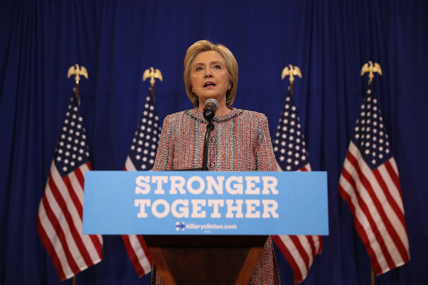 democratic presidential nominee former secretary of state hillary clinton speaks during a campaign rally at unc greensboro on september 15 2016 in greensboro north carolina photo afp