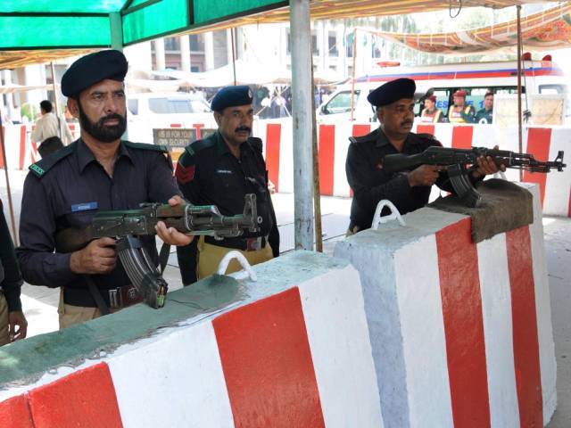 a file photo of lahore police personnel photo express