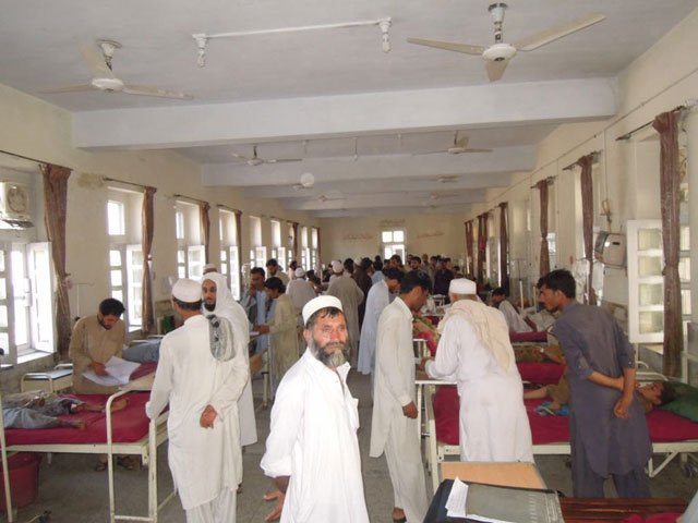 victims of friday 039 s blast are being treated at agency headquarters hospital in khar area of mohmand agency photo express