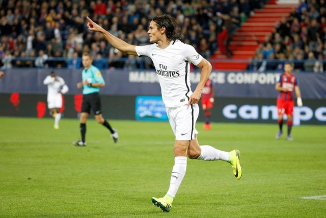 psg 039 s edinson cavani celebrates his goal on september 16 2016 photo reuters psg 039 s edinson cavani celebrates his goal on september 16 2016 photo reuters