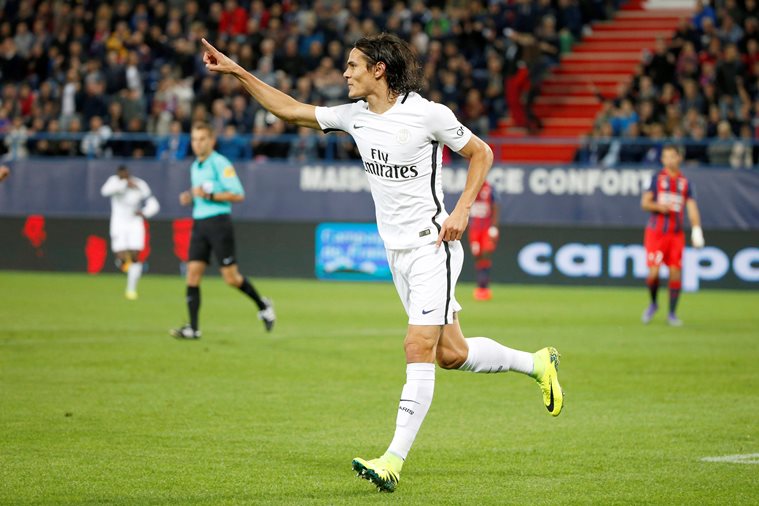 psg 039 s edinson cavani celebrates his goal on september 16 2016 photo reuters