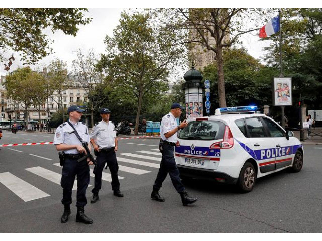 french police secure the area next to the saint leu church during a security operation on saturday in a shopping district of paris france september 17 2016 photo reuters