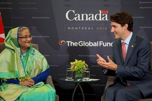 canada 039 s prime minister justin trudeau r speaks with sheikh hasina prime minister of bangladesh during a bi lateral meeting photo reuters canada 039 s prime minister justin trudeau r speaks with sheikh hasina prime minister of bangladesh during a bi lateral meeting photo reuters