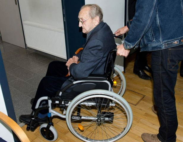 former ss medic hubert zafke 95 accused of aiding in 3 681 murders in auschwitz in 1944 arrives for the beginning of his trial on september 19 2016 at the court in neubrandenburg northeastern germany photo afp former ss medic hubert zafke 95 accused of aiding in 3 681 murders in auschwitz in 1944 arrives for the beginning of his trial on september 19 2016 at the court in neubrandenburg northeastern germany photo afp