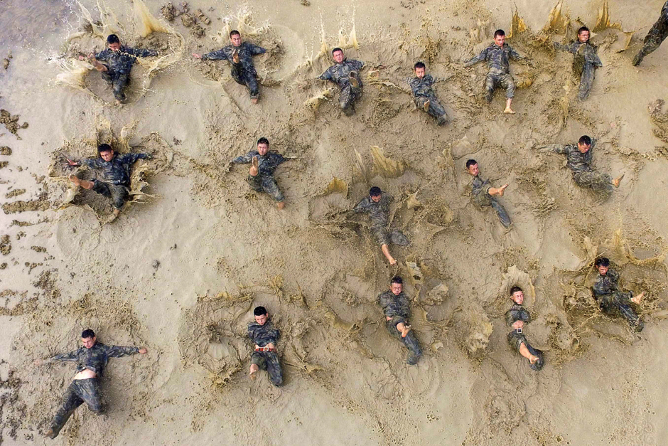 paramilitary policemen take part in a drill in baise guangxi zhuang autonomous region china photo reuters