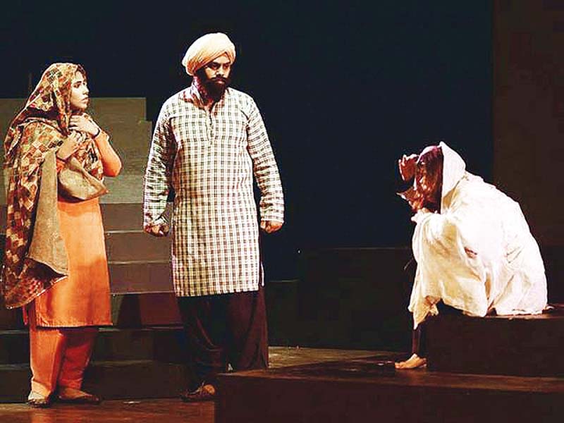 ajoka theatre recently performed at india s hamsaya theatre festival opening to standing ovations from the audience photo file
