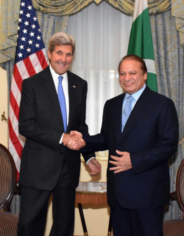 prime minister nawaz sharif meets us secretary of state john kerry in new york on monday photo pid prime minister nawaz sharif meets us secretary of state john kerry in new york on monday photo pid