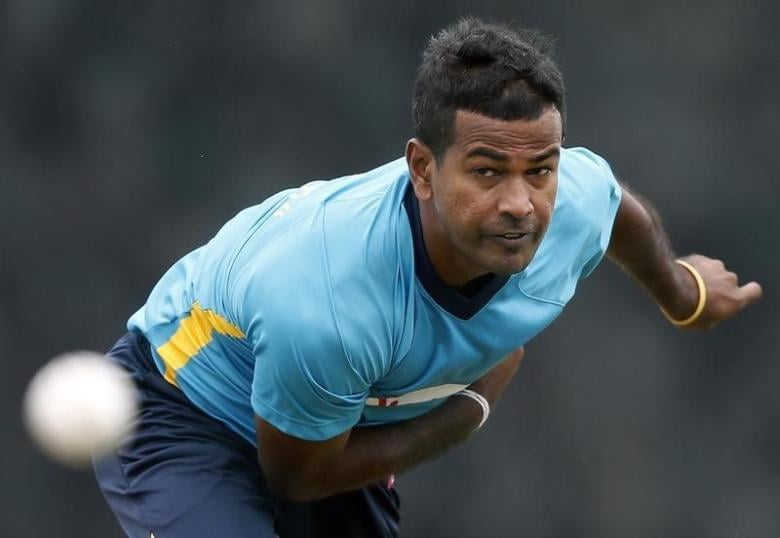 nuwan kulasekara bowls during a practice session photo reuters