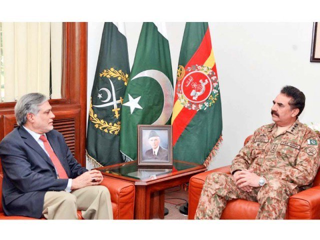 general raheel and finance minister also discuss financing for the 29 civil armed forces wings photo file