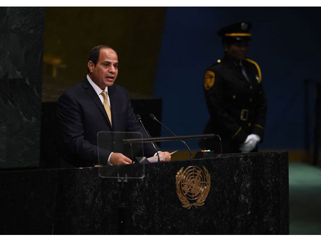 egypt s president abdel fattah al sisi addresses the 71st session of the united nations general assembly at the un headquarters in new york on september 20 2016 photo afp egypt s president abdel fattah al sisi addresses the 71st session of the united nations general assembly at the un headquarters in new york on september 20 2016 photo afp