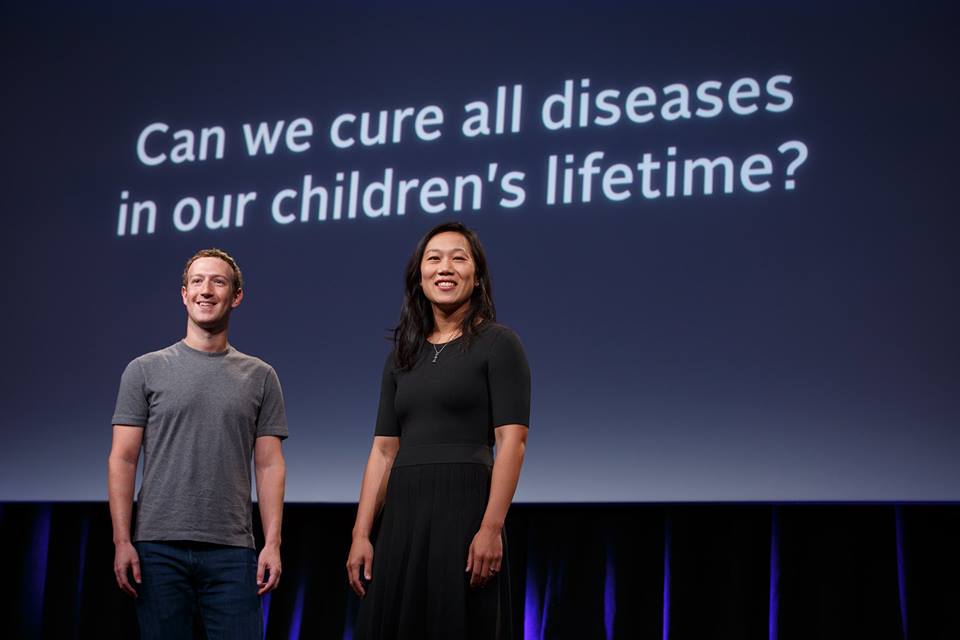 facebook chief executive mark zuckerberg and his wife priscilla chan addressing the audience on wednesday photo mark zuckerberg