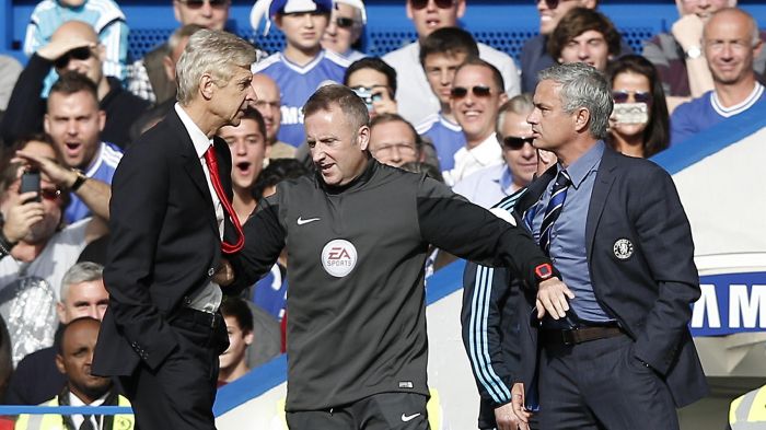 arsenal manager arsene wenger and manchester united manager jose mourinho photo afp