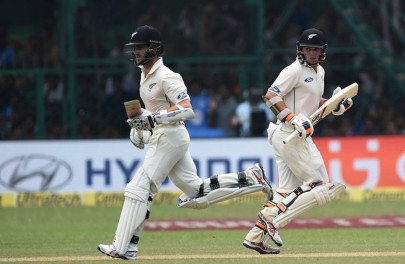 williamson latham lead strong new zealand reply against india on rain hit day williamson latham lead strong new zealand reply against india on rain hit day