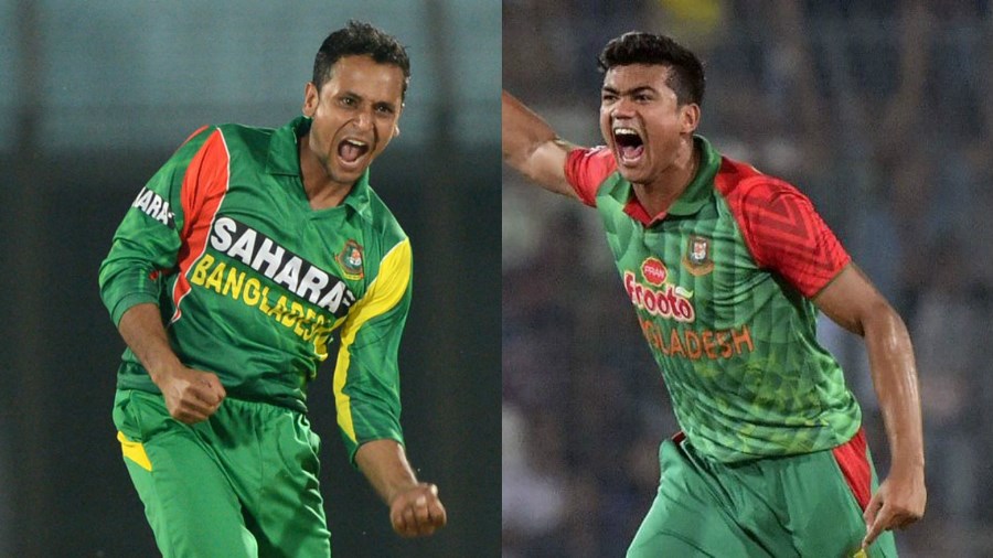 icc clear arafat sunny and taskin ahmed 039 s bowling action photo afp