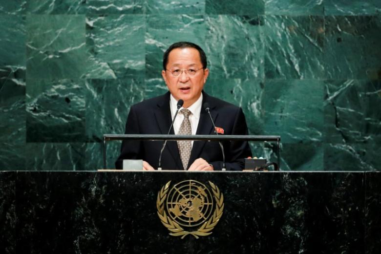 north korean foreign minister ri yong ho addresses the united nations general assembly in the manhattan borough of new york u s september 23 2016 photo reuters