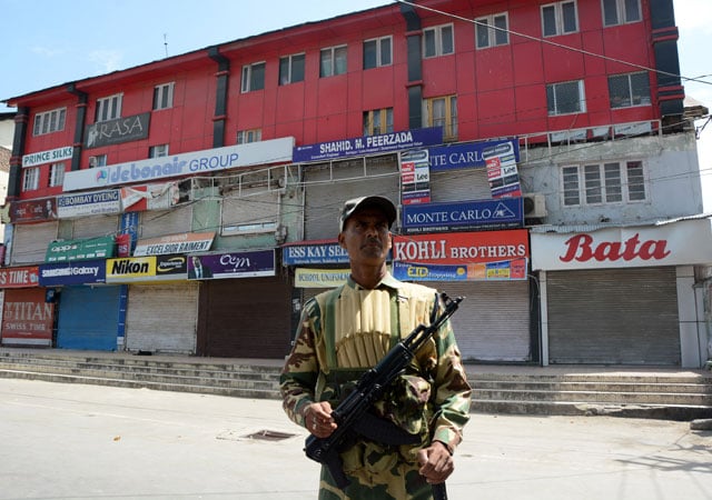 the business fraternity across kashmir has extended its full support to the joint resistance leadership led by syed ali geelani photo omer babri