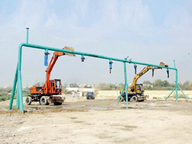 an illegal hydrant being demolished in january this year during an anti encroachment drive by the kwsb photo file an illegal hydrant being demolished in january this year during an anti encroachment drive by the kwsb photo file