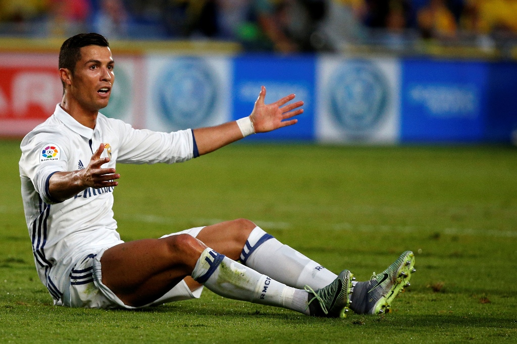 cristiano ronaldo reacts during the match photo reuters