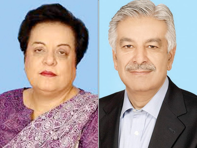 dr shireen mazari khawaja asif photo file dr shireen mazari khawaja asif photo file