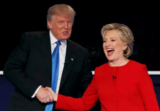 donald trump shakes hands with hillary clinton at the conclusion of their first presidential debate photo reuters donald trump shakes hands with hillary clinton at the conclusion of their first presidential debate photo reuters