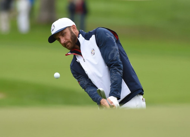 team usa dustin johnson hits the ball during a practice round ahead of the 41st ryder cup in chaska minnesota on september 28 2016 photo afp team usa dustin johnson hits the ball during a practice round ahead of the 41st ryder cup in chaska minnesota on september 28 2016 photo afp