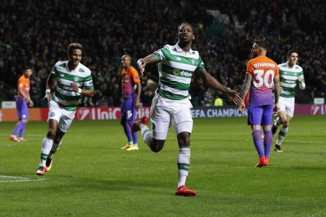 celtic 039 s moussa dembele celebrates scoring their third goal against manchester city at celtic park on september 29 2016 photo reuters celtic 039 s moussa dembele celebrates scoring their third goal against manchester city at celtic park on september 29 2016 photo reuters