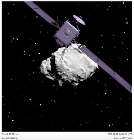 rosetta 20 km away from its last comet landing photo esa rosetta 20 km away from its last comet landing photo esa