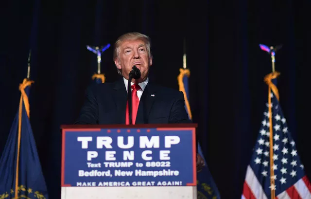 us republican presidential nominee donald trump speaks during a campaign rally in bedford new hampshire on september 29 2016 photo afp us republican presidential nominee donald trump speaks during a campaign rally in bedford new hampshire on september 29 2016 photo afp