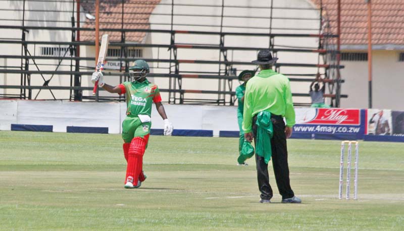 musakanda s unbeaten 99 anchored the innings for zimbabwe a and helped the hosts claim a vital win to stay in the series photo courtesy zimbabwe cricket board