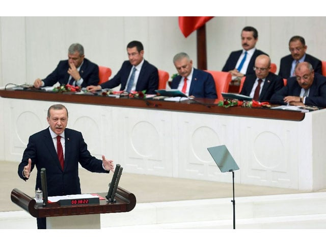 turkish president recep tayyip erdogan addresses mp at the national assembly in ankara on october 1 2016 photo reuters turkish president recep tayyip erdogan addresses mp at the national assembly in ankara on october 1 2016 photo reuters