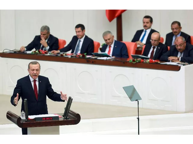 turkish president recep tayyip erdogan addresses mp at the national assembly in ankara on october 1 2016 photo reuters
