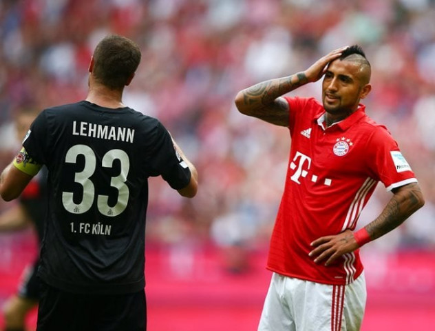 bayern munich 039 s arturo vidal in match against fc cologne on october 1 2016 photo reuters bayern munich 039 s arturo vidal in match against fc cologne on october 1 2016 photo reuters